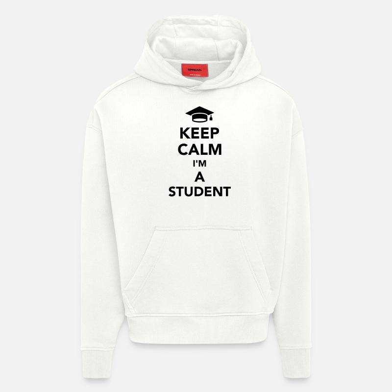 Student - Sweat à capuche bio épais oversize fabriqué en UE - OFF WHITE