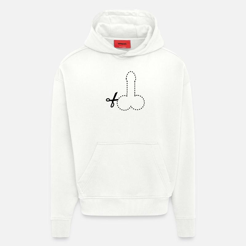 dashed_cut_out_penis_1c - Sweat à capuche bio épais oversize fabriqué en UE - OFF WHITE