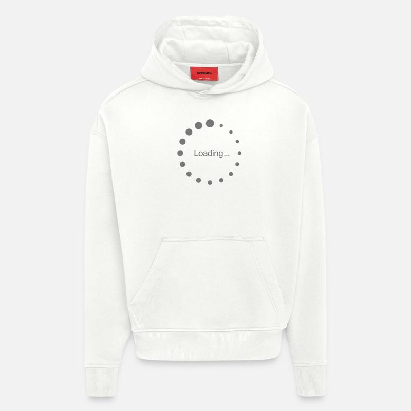 loading_circle - Sweat à capuche bio épais oversize fabriqué en UE - OFF WHITE