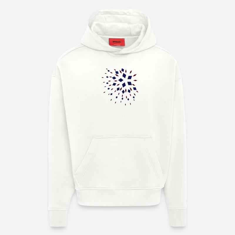 Dispersion de Penrose - Sweat à capuche bio épais oversize fabriqué en UE - OFF WHITE