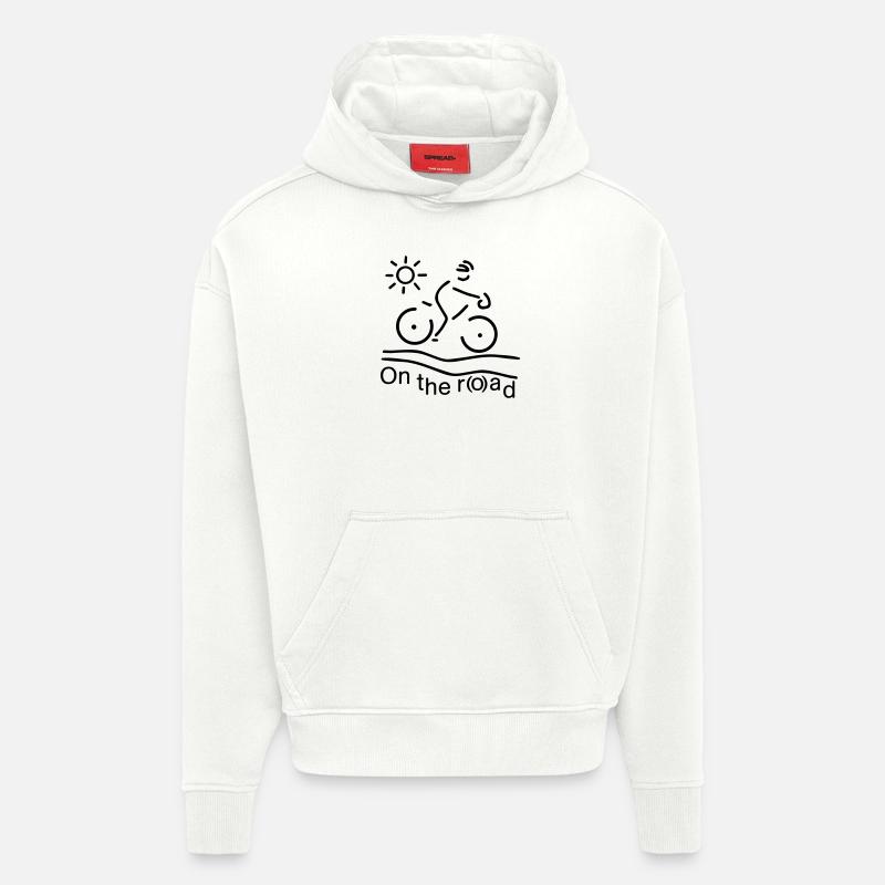 On the ro(a)d - Hoodie- made by SPREAD  - OFF WHITE