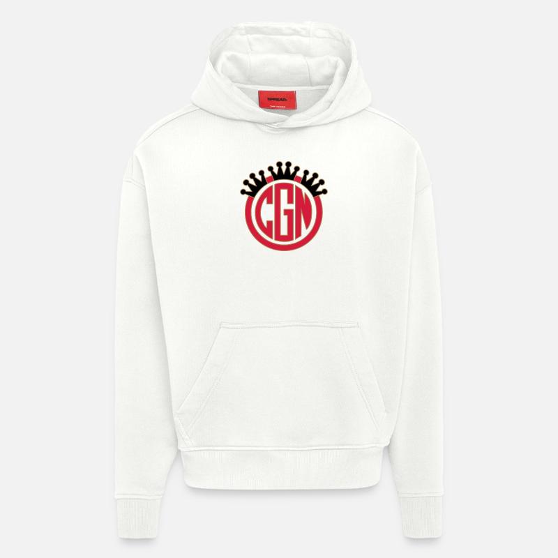 Logo de la CGN 6 - Sweat à capuche bio épais oversize fabriqué en UE - OFF WHITE