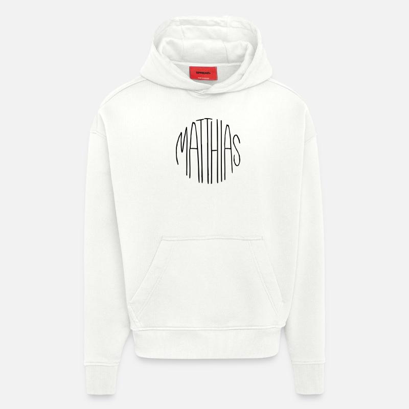 Matthias - Sweat à capuche bio épais oversize fabriqué en UE - OFF WHITE