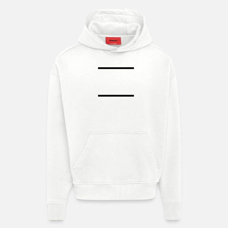 Lignes / / slash / / double ligne / / double / / - Sweat à capuche bio épais oversize fabriqué en UE - OFF WHITE