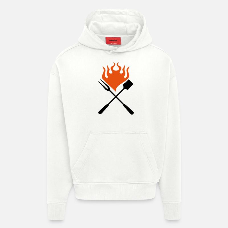 grillbesteck - Hoodie- made by SPREAD  - OFF WHITE