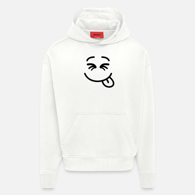 smiley_f1 - Hoodie- made by SPREAD  - OFF WHITE