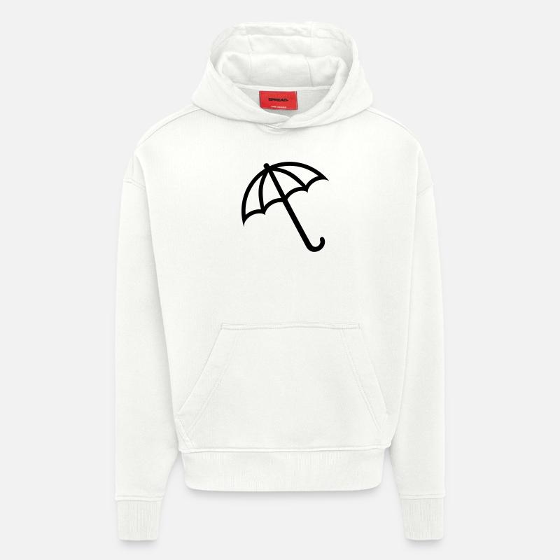 Parapluie - Sweat à capuche bio épais oversize fabriqué en UE - OFF WHITE