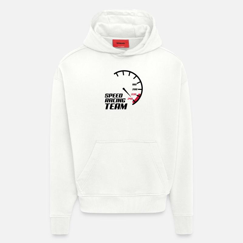 tacho2 - Sweat à capuche bio épais oversize fabriqué en UE - OFF WHITE