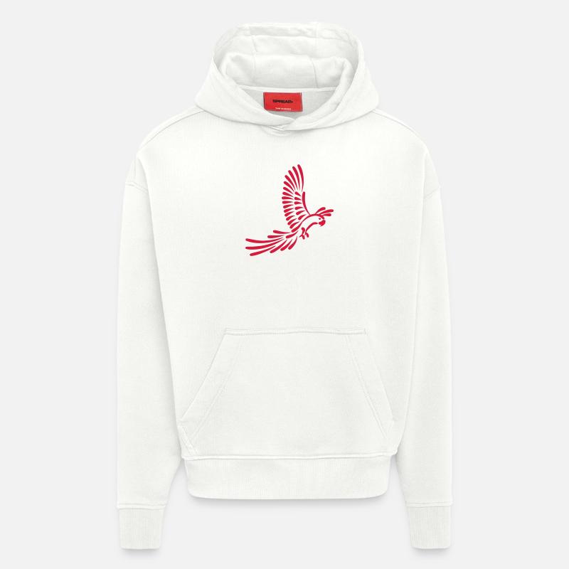 Perroquet - Sweat à capuche bio épais oversize fabriqué en UE - OFF WHITE