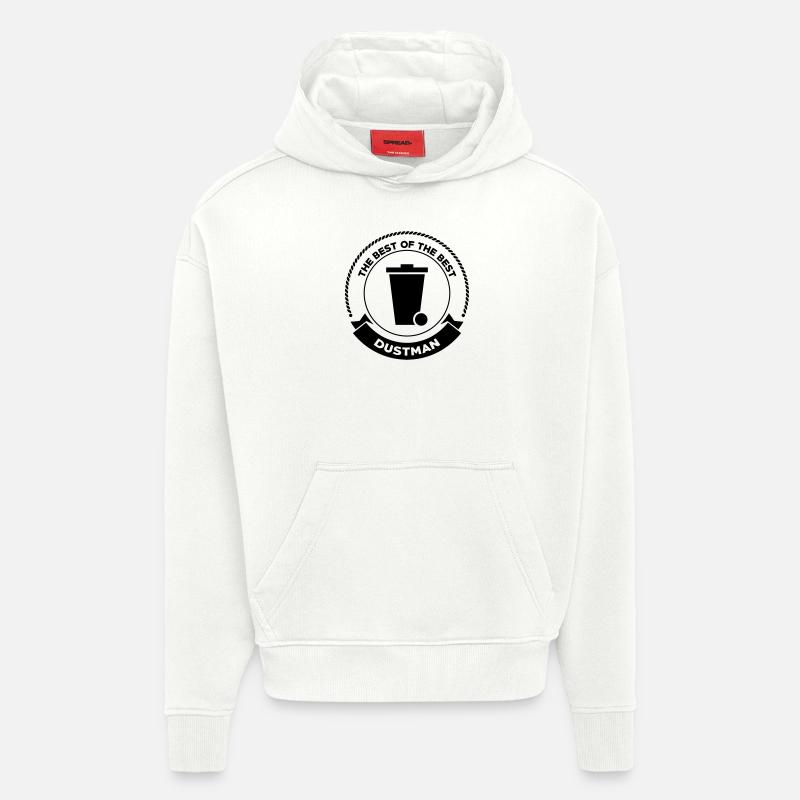 Eboueur / Eboueuse / Nettoyage / Propreté / Propre - Sweat à capuche bio épais oversize fabriqué en UE - OFF WHITE