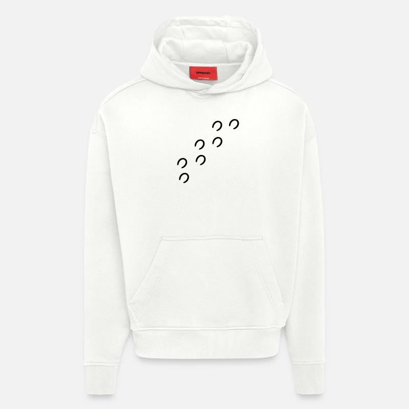 bourrin - Sweat à capuche bio épais oversize fabriqué en UE - OFF WHITE
