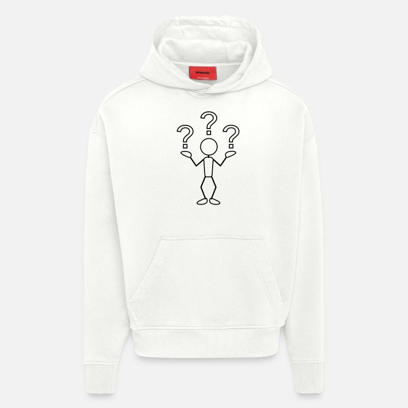 greyman_with_problems_1c - Sweat à capuche bio épais oversize fabriqué en UE - OFF WHITE