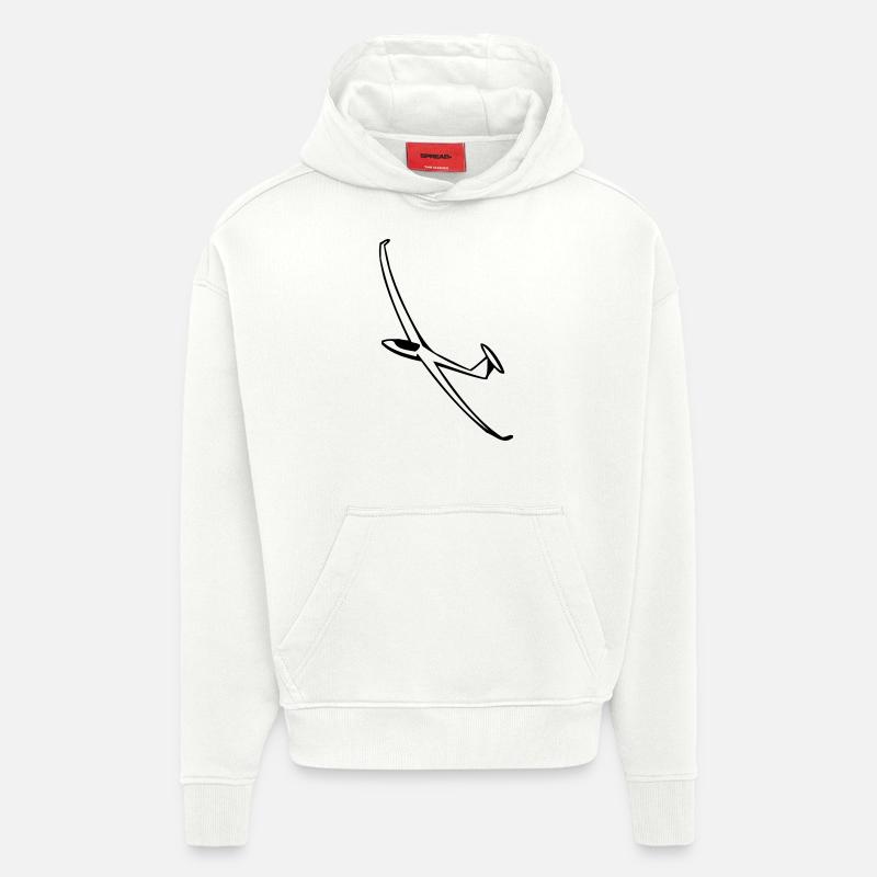 vol à voile - Sweat à capuche bio épais oversize fabriqué en UE - OFF WHITE