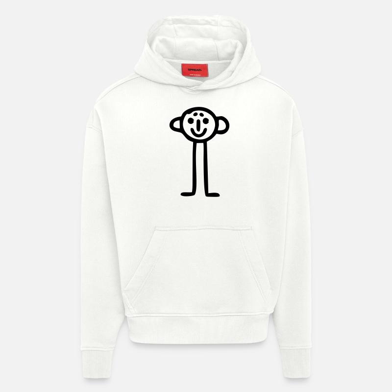 Strichmännchen einfach - Hoodie- made by SPREAD  - OFF WHITE
