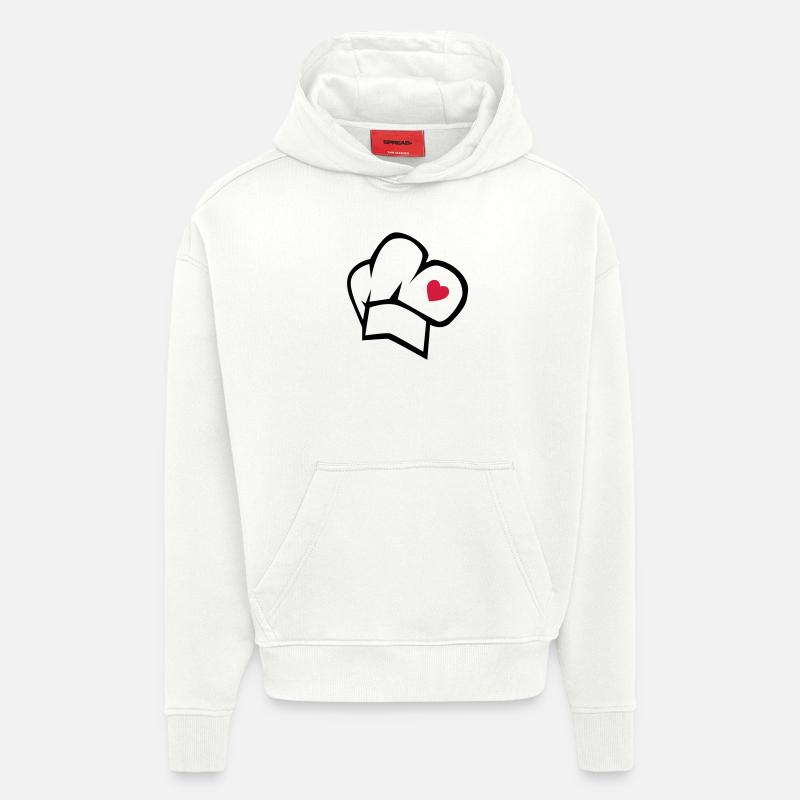 cuisinier - Sweat à capuche bio épais oversize fabriqué en UE - OFF WHITE