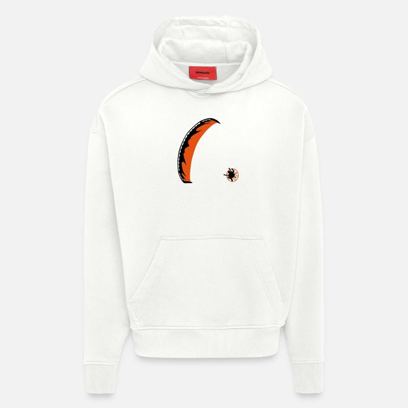 Powered Paraglider - Sweat à capuche bio épais oversize fabriqué en UE - OFF WHITE