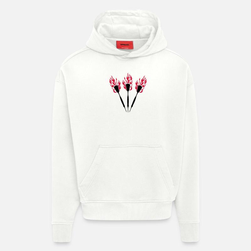 dart_fire_tj2 - Sweat à capuche bio épais oversize fabriqué en UE - OFF WHITE