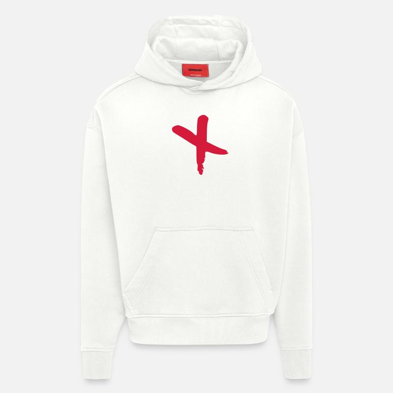 Intersection - Sweat à capuche bio épais oversize fabriqué en UE - OFF WHITE