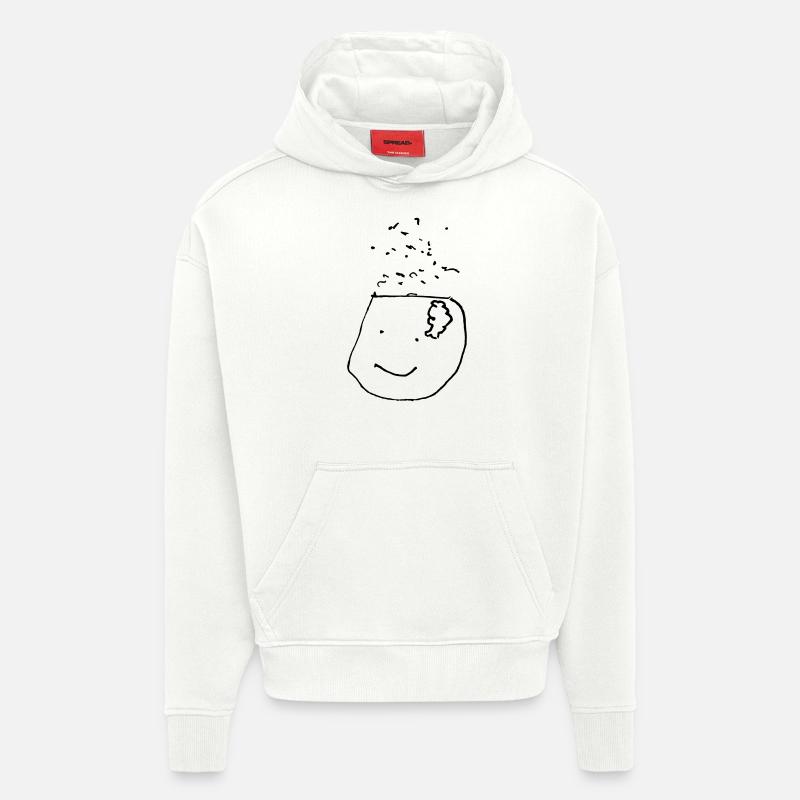 brain - Hoodie- made by SPREAD  - OFF WHITE