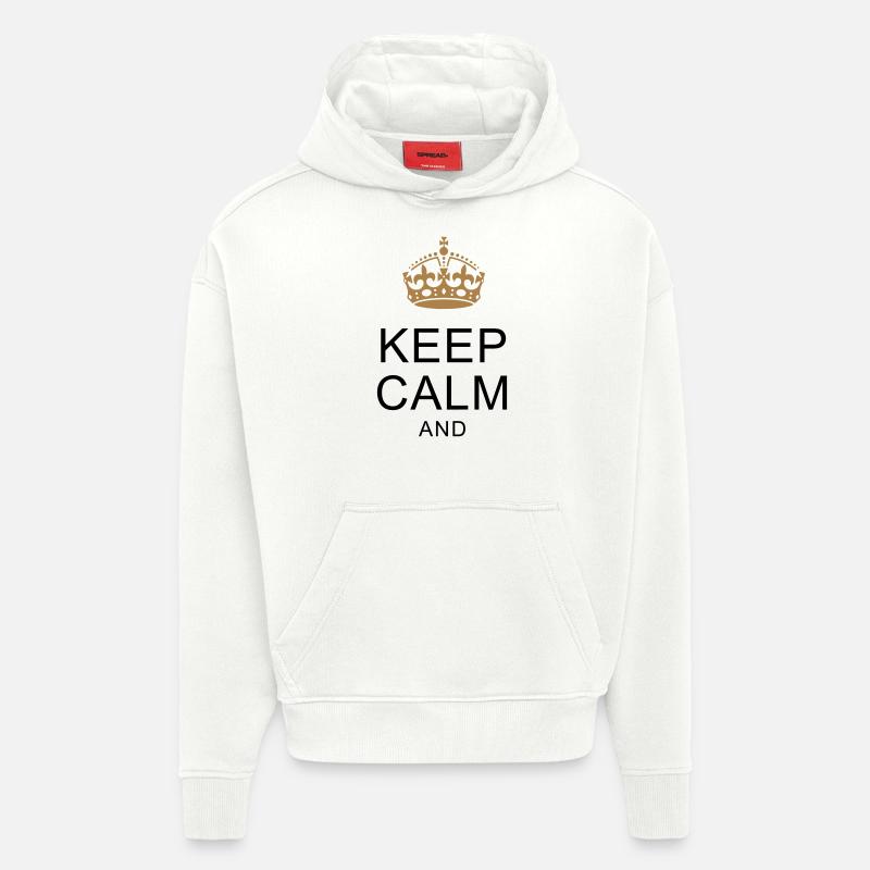 KEEP-CALM-SHIRTS.com ... Dein Text ARIAL - Hoodie- made by SPREAD  - OFF WHITE