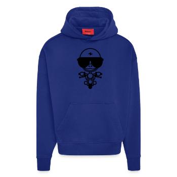 Ente auf Motorrad (SW) - Hoodie- made by SPREAD  - OFF WHITE - Vorne