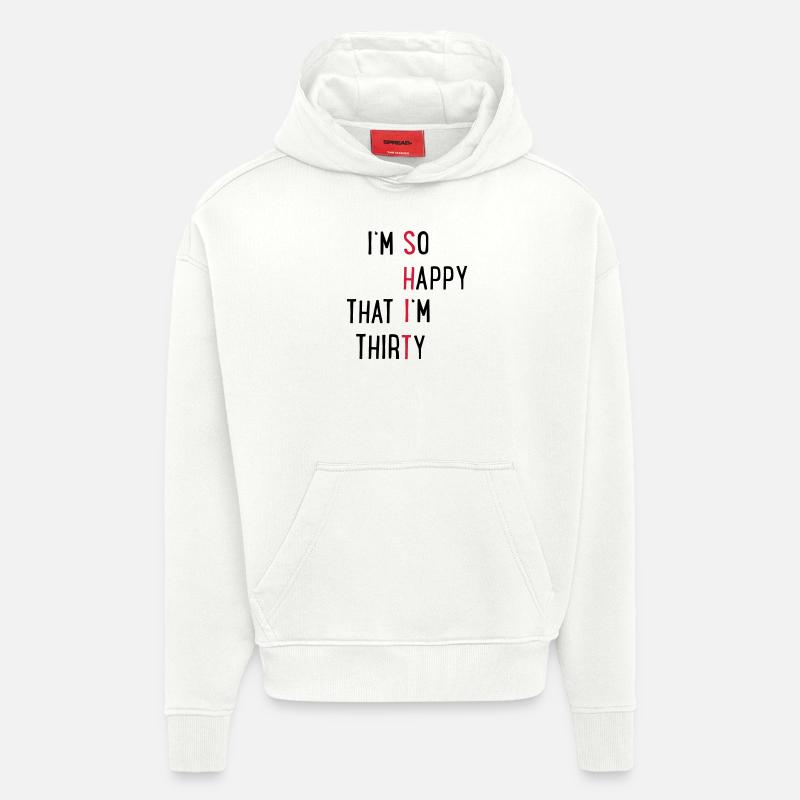 30e anniversaire - Sweat à capuche bio épais oversize fabriqué en UE - OFF WHITE