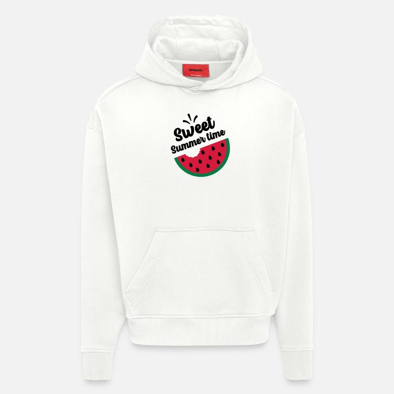 Conception douce de l’heure d’été - Sweat à capuche bio épais oversize fabriqué en UE - OFF WHITE