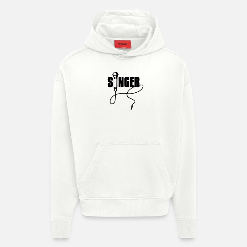 singer - Hoodie- made by SPREAD  - OFF WHITE