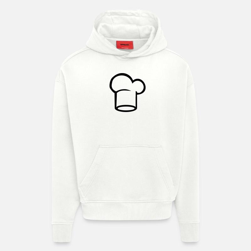 Cuisinier - Sweat à capuche bio épais oversize fabriqué en UE - OFF WHITE