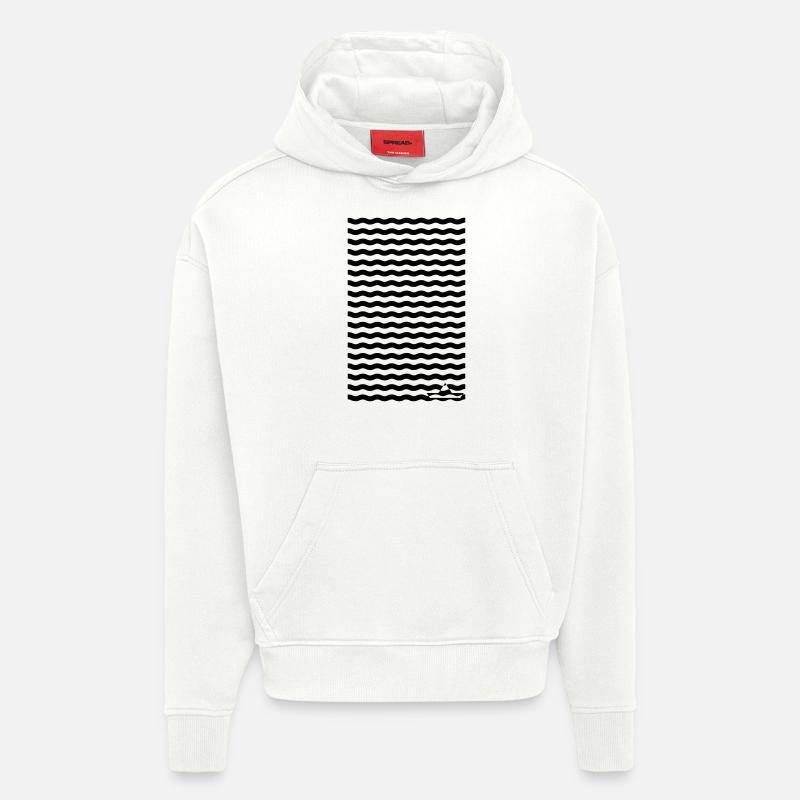Wellen mit Boot - Hoodie- made by SPREAD - OFF WHITE