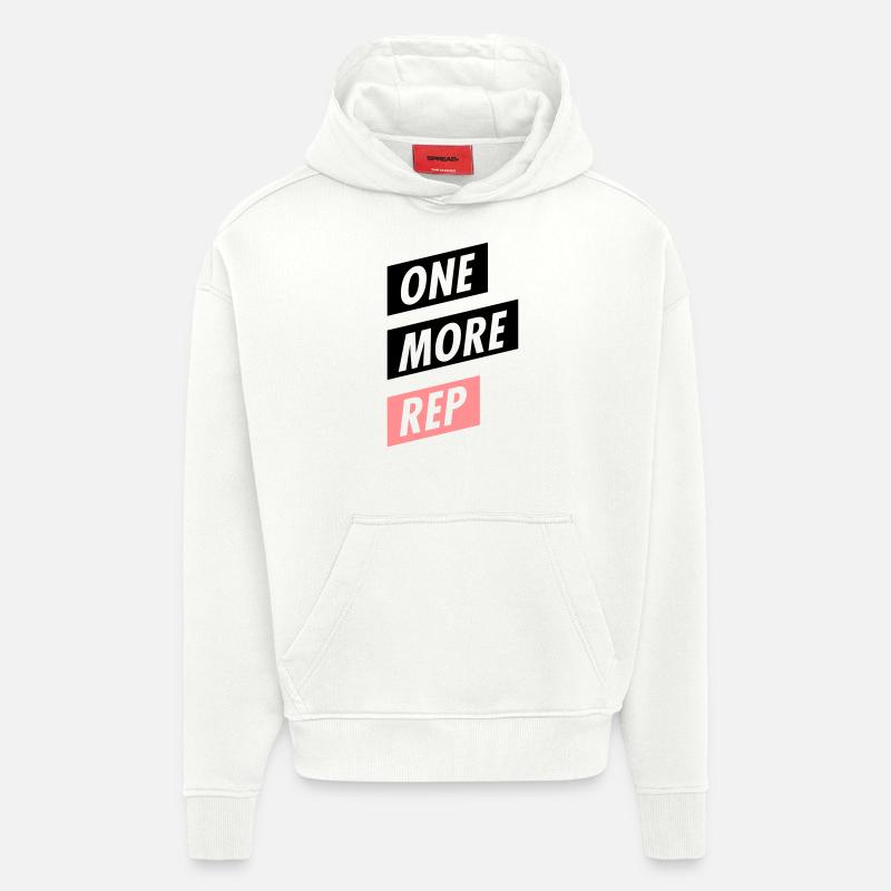 ONE MORE REP - Hoodie- made by SPREAD  - OFF WHITE
