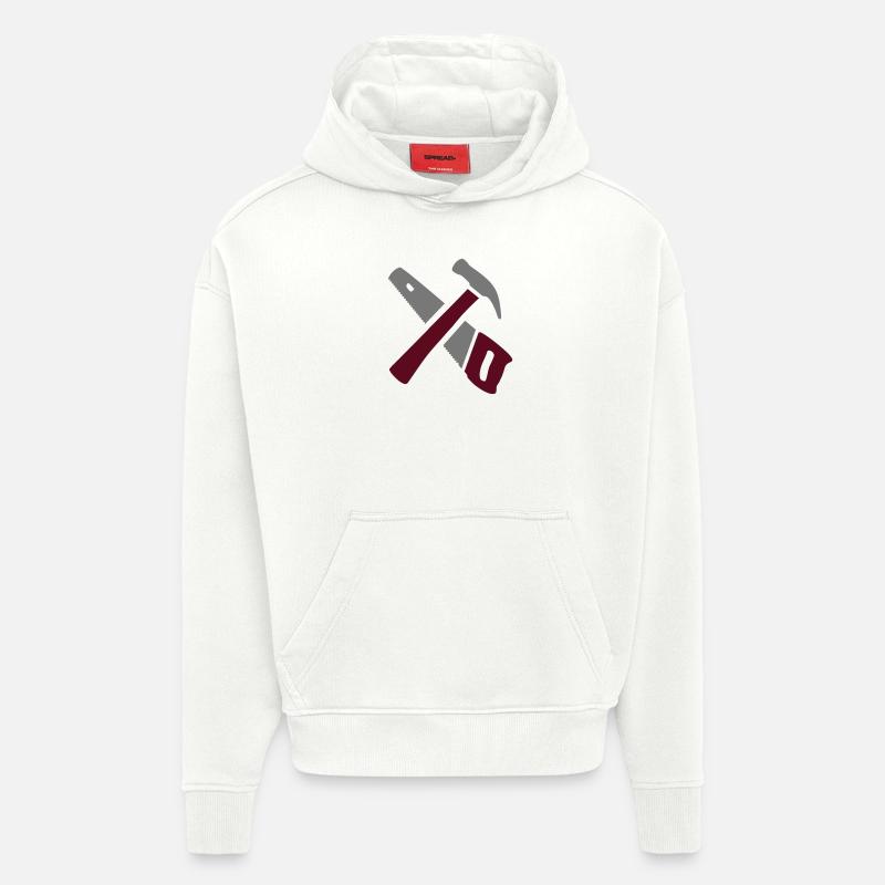 outils - Sweat à capuche bio épais oversize fabriqué en UE - OFF WHITE