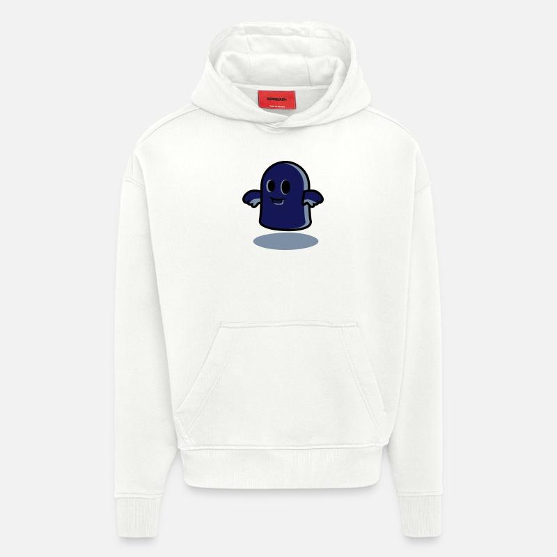 Little Ghost at Midnight - Hoodie- made by SPREAD  - OFF WHITE