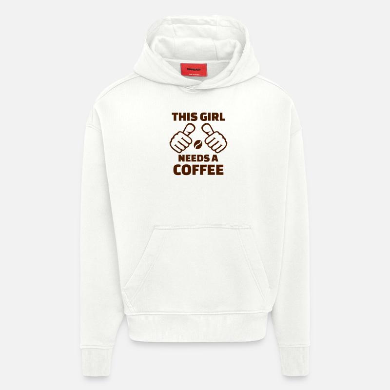 Kaffee - Hoodie- made by SPREAD  - OFF WHITE