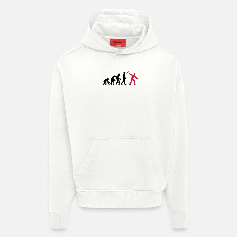 Icestock Evolution - Sweat à capuche bio épais oversize fabriqué en UE - OFF WHITE