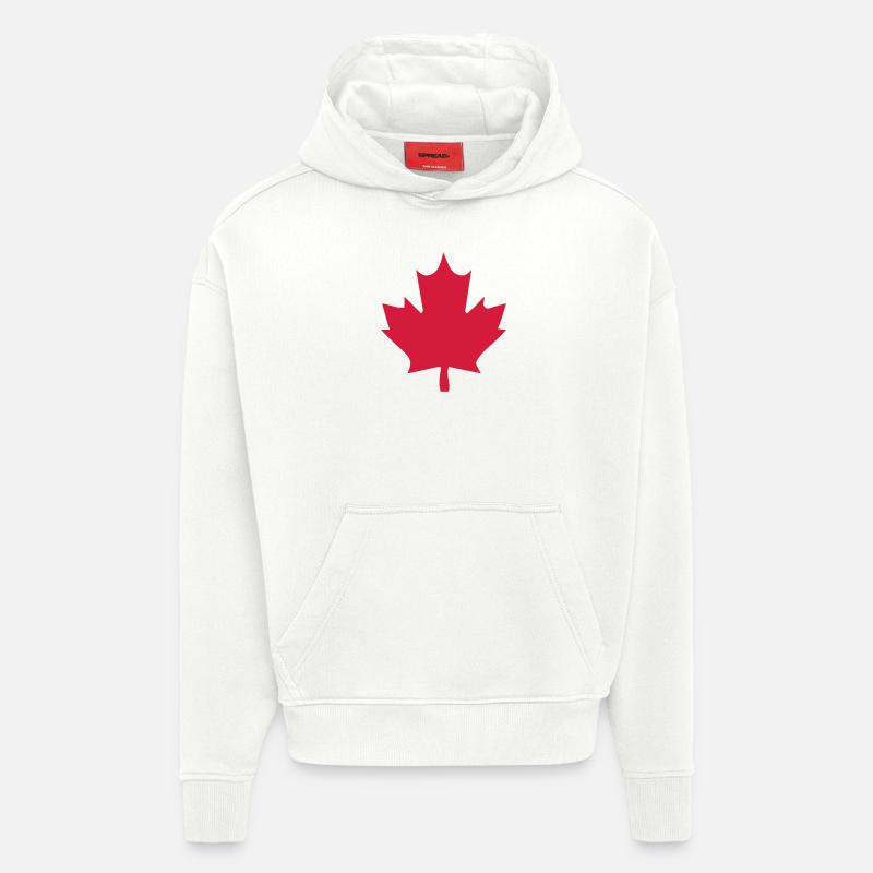 Canada - Sweat à capuche bio épais oversize fabriqué en UE - OFF WHITE