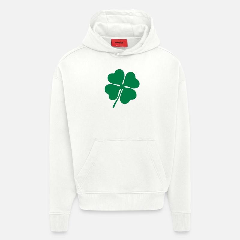 kleeblatt - Sweat à capuche bio épais oversize fabriqué en UE - OFF WHITE