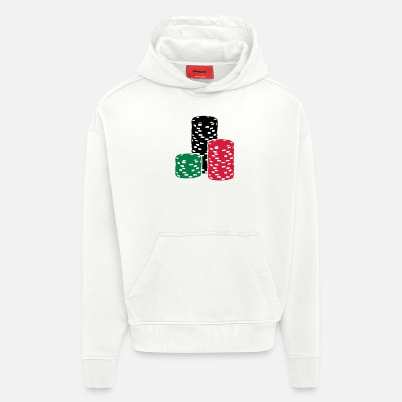 Poker - Hoodie- made by SPREAD  - OFF WHITE
