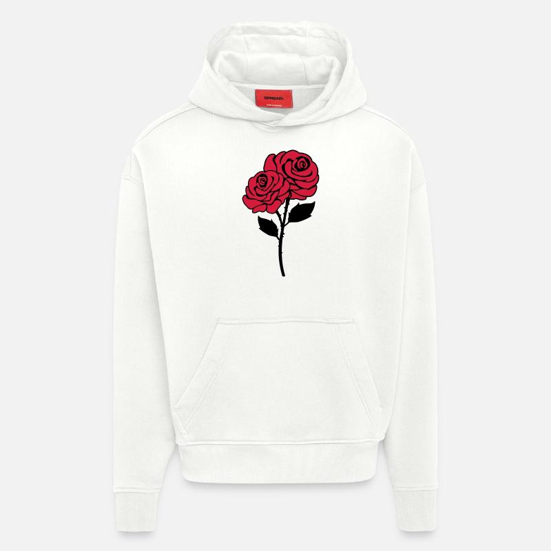 roses dorn - Hoodie- made by SPREAD  - OFF WHITE