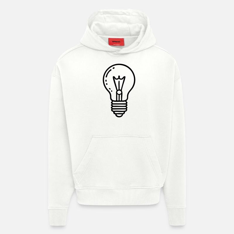 Idée d’ampoule - Sweat à capuche bio épais oversize fabriqué en UE - OFF WHITE