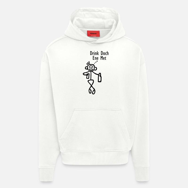 Drink doch ene met - Hoodie- made by SPREAD  - OFF WHITE