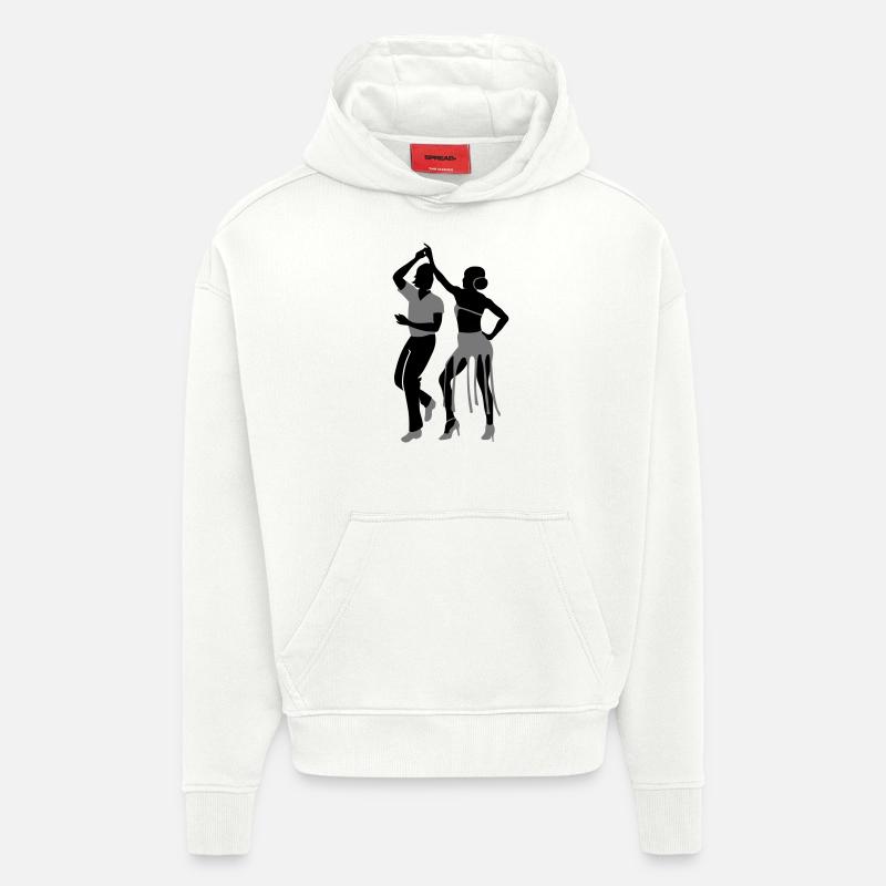 Couples - Sweat à capuche bio épais oversize fabriqué en UE - OFF WHITE