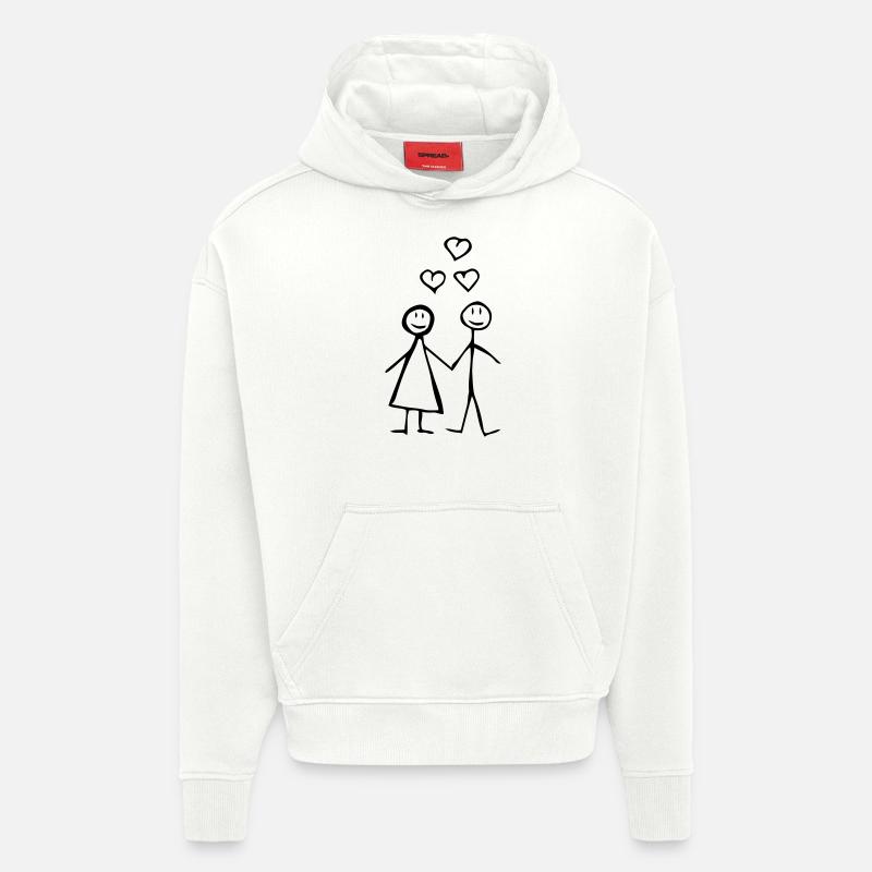 Comic Couple - Hoodie- made by SPREAD  - OFF WHITE