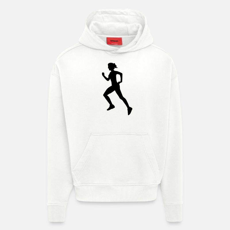 Ski féminin de - Sweat à capuche bio épais oversize fabriqué en UE - OFF WHITE