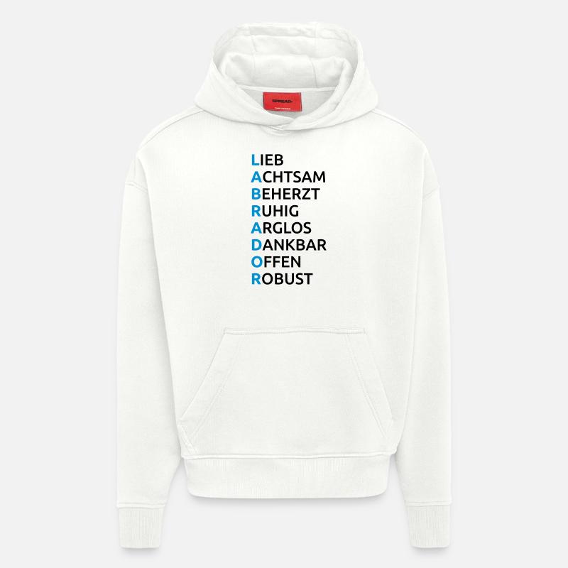 Labrador Eigenschaften Spruch - Hoodie- made by SPREAD  - OFF WHITE