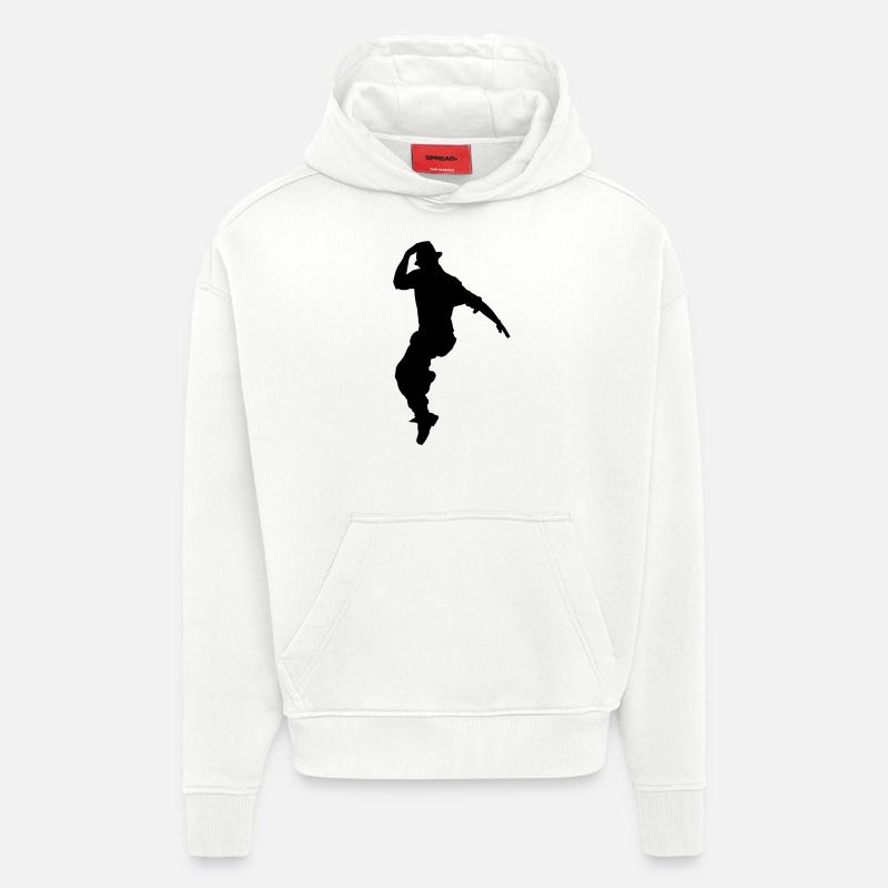 Jumping dancer - Sweat à capuche bio épais oversize fabriqué en UE - OFF WHITE
