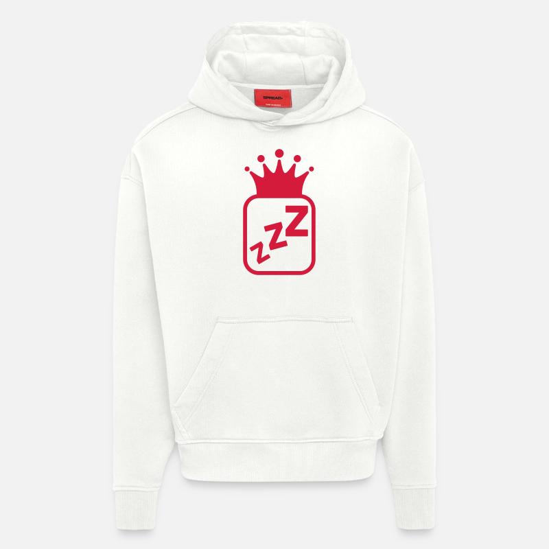 Ronfler / Ronfleur / Ronfleuse / Ronflement - Sweat à capuche bio épais oversize fabriqué en UE - OFF WHITE