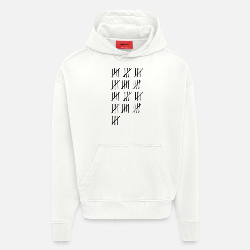 65ème anniversaire - Sweat à capuche bio épais oversize fabriqué en UE - OFF WHITE