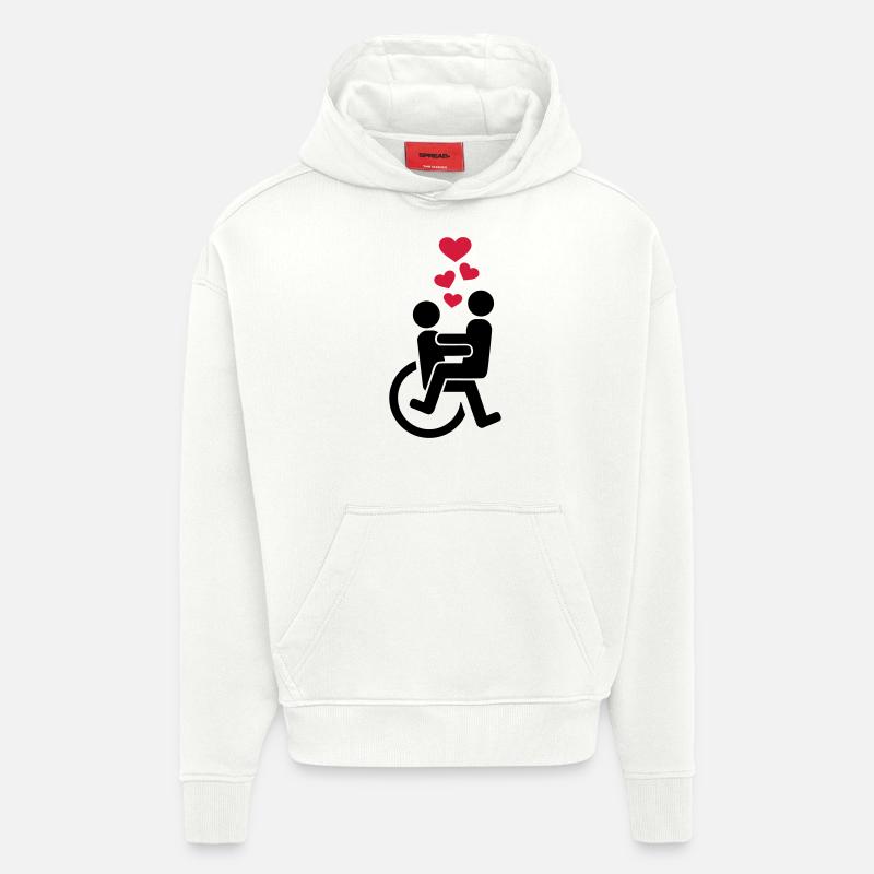 Chaise roulante - Sweat à capuche bio épais oversize fabriqué en UE - OFF WHITE
