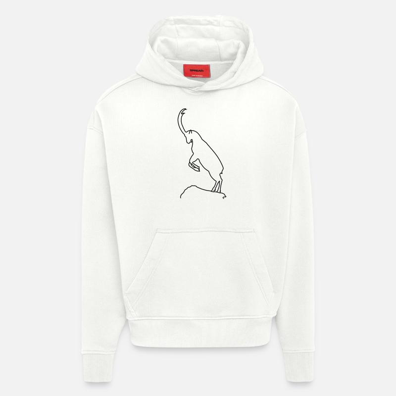Steinbock - Hoodie- made by SPREAD  - OFF WHITE